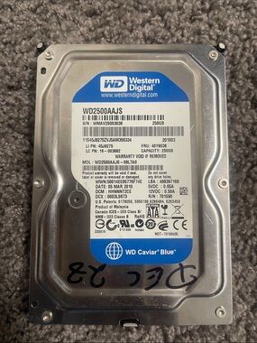 Western Digital 250GB Internal Hard Drive - Silver and Blue